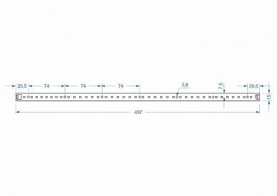Светодиодный модуль Brillare: SMD2835*40-497x15-4PIN