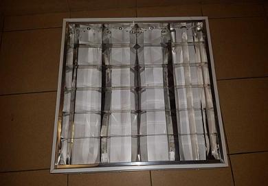 CSVT ЛВО 4хLED T8 615х595х80 opal-sand IP20 белый G13 без лампы