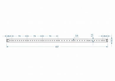 Светодиодный модуль Brillare: SMD2835*42-497x15-4PIN